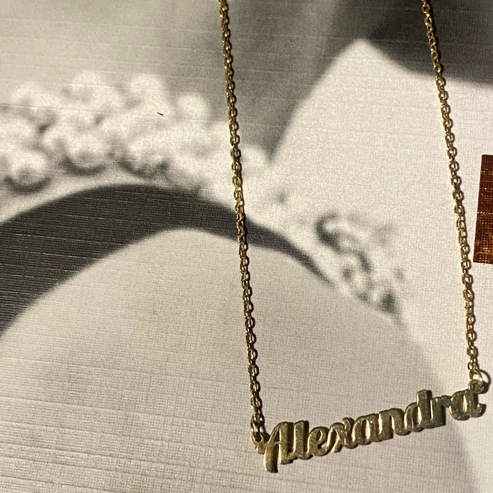 925 GOLD ALEXANDRA Name Necklace